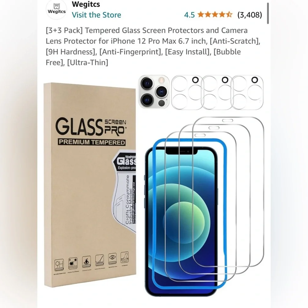 IPhone 12 Pro Max - Glass Screen Pro Tempered Glass